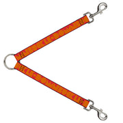 Dog Leash Splitter - BUCKLE-DOWN Shapes Red/Orange Dog Leash Splitters Buckle-Down   