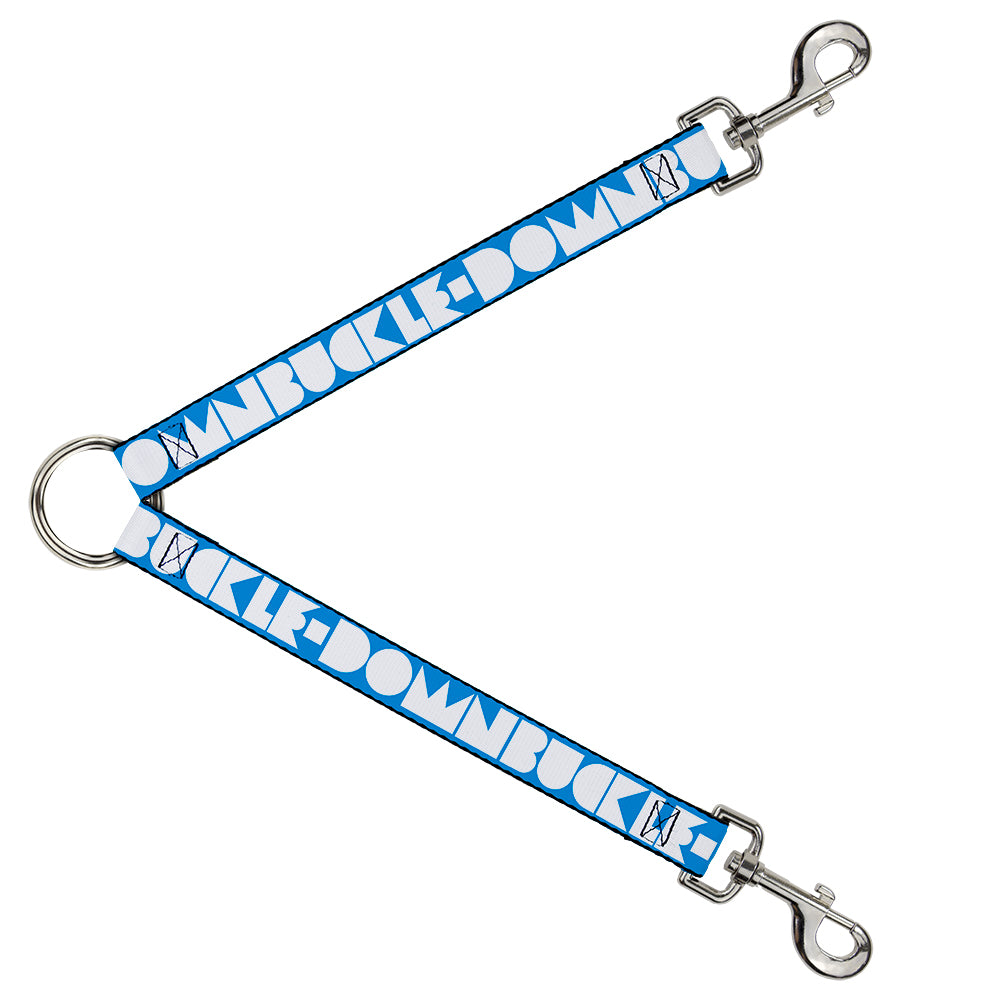 Dog Leash Splitter - BUCKLE-DOWN Shapes Turquoise/White Dog Leash Splitters Buckle-Down   