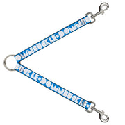 Dog Leash Splitter - BUCKLE-DOWN Shapes Turquoise/White Dog Leash Splitters Buckle-Down   