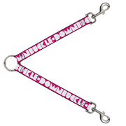 Dog Leash Splitter - BUCKLE-DOWN Shapes Hot Pink/White Dog Leash Splitters Buckle-Down   
