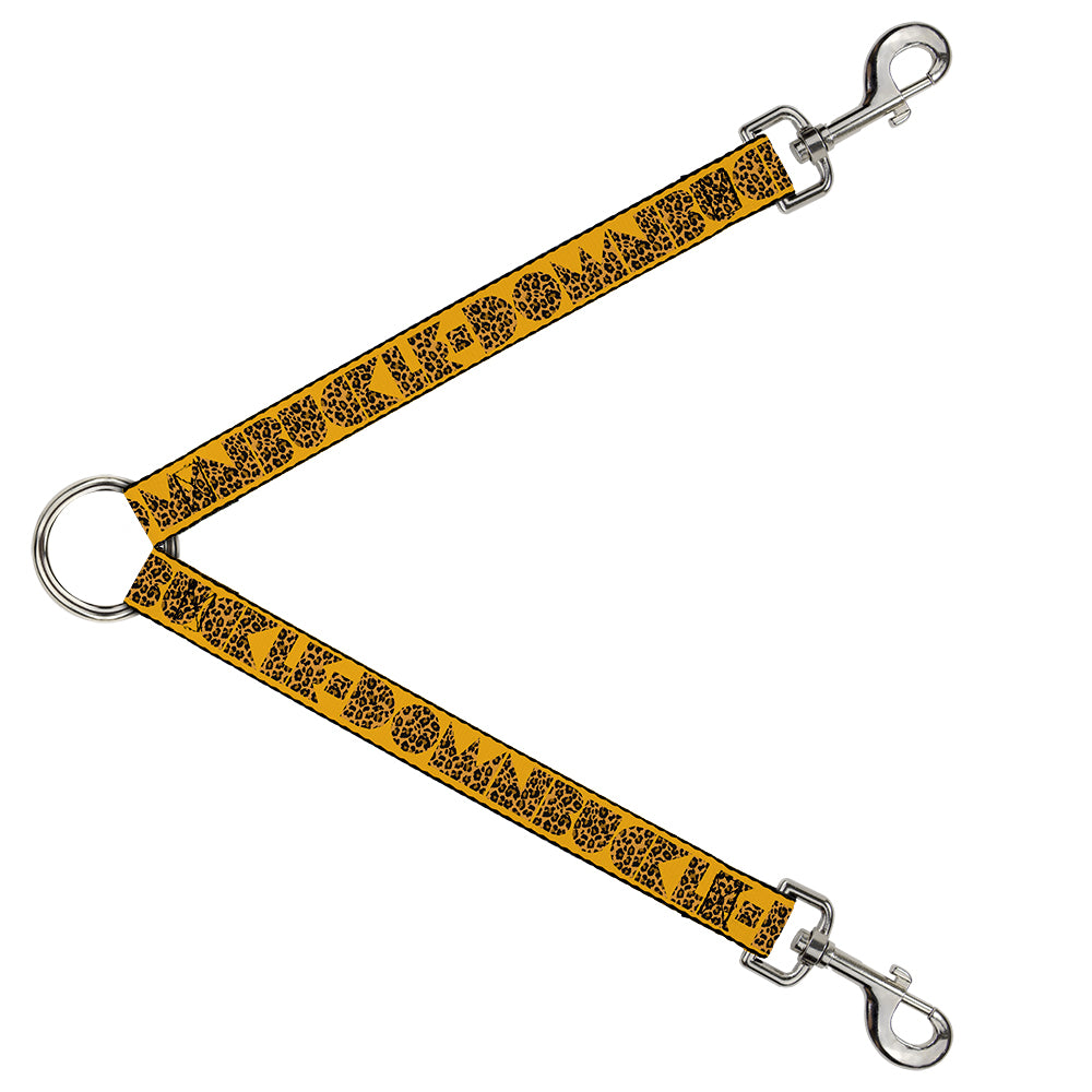 Dog Leash Splitter - BUCKLE-DOWN Shapes Gold/Leopard Brown Dog Leash Splitters Buckle-Down   