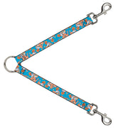 Dog Leash Splitter - Blonde Pin Up Girl Bright Blue Dog Leash Splitters Buckle-Down   