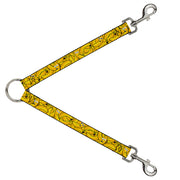 Dog Leash Splitter - Bananas Stacked Cartoon Yellows Dog Leash Splitters Buckle-Down   