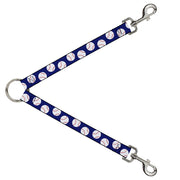 Dog Leash Splitter - Baseballs Scattered Blue Dog Leash Splitters Buckle-Down   