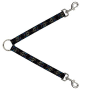 Dog Leash Splitter - Bubbles Black/Iridescent Multi Color Dog Leash Splitters Buckle-Down   