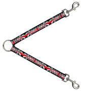 Dog Leash Splitter - Corset Lace Up w/Bow Black/Red Dog Leash Splitters Buckle-Down   