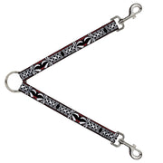 Dog Leash Splitter - Corset Lace Up w/Bow Red Plaid/Black Dog Leash Splitters Buckle-Down   