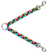 Dog Leash Splitter - Checker Bright Pastel Dog Leash Splitters Buckle-Down   