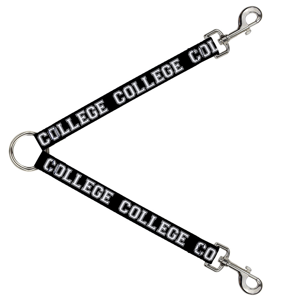 Dog Leash Splitter - COLLEGE Black/White Dog Leash Splitters Buckle-Down   