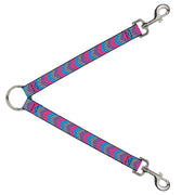 Dog Leash Splitter - Chevron Weave Gray/Lavender/Pink/Baby Blue Dog Leash Splitters Buckle-Down   