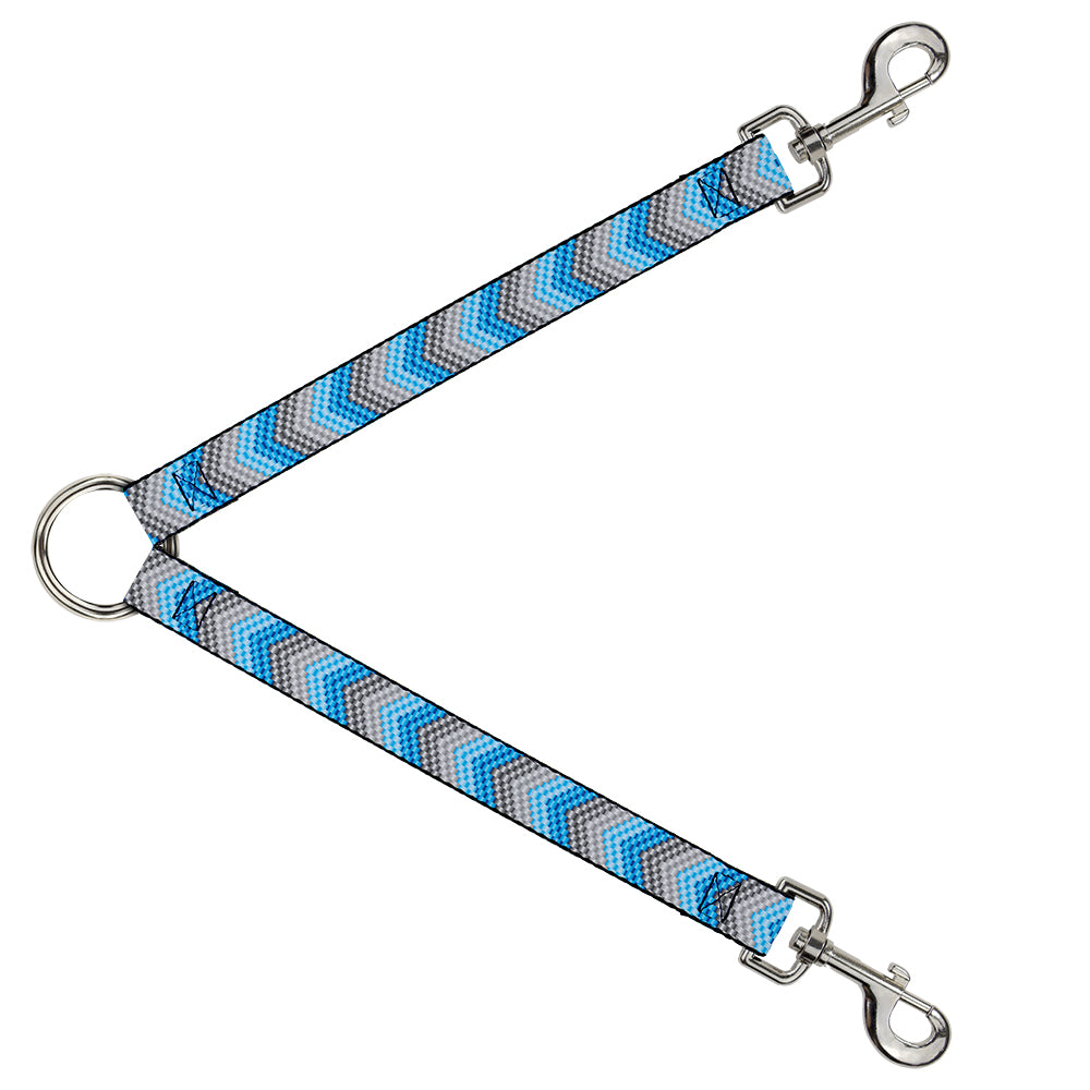 Dog Leash Splitter - Chevron Weave Grays/Blues Dog Leash Splitters Buckle-Down   