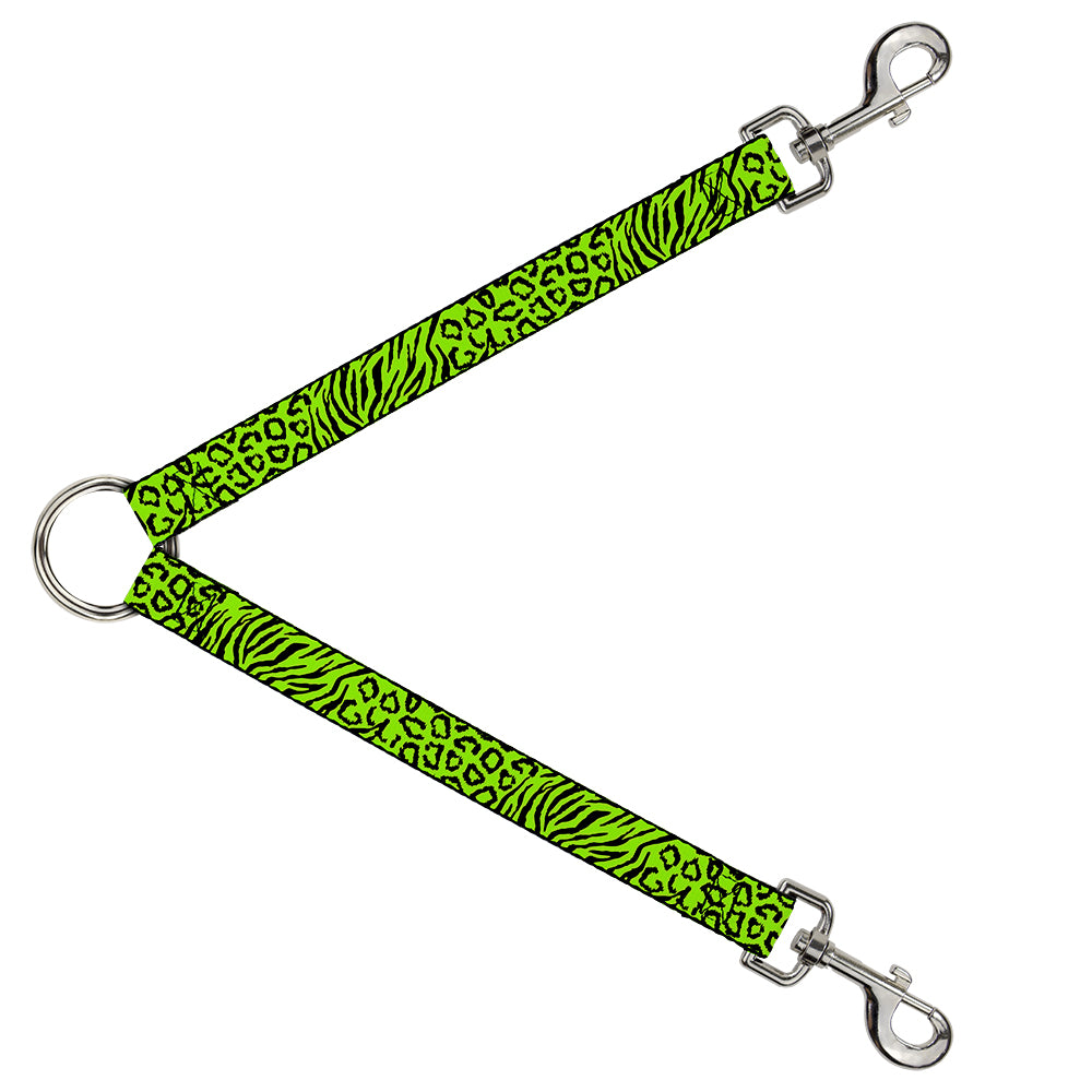 Dog Leash Splitter - Cheebra Green/Black Dog Leash Splitters Buckle-Down   