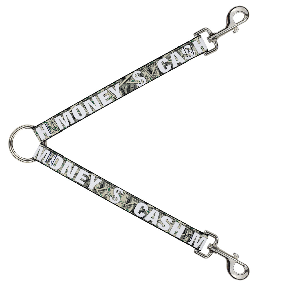 Dog Leash Splitter - CASH MONEY $ Dollars/White Dog Leash Splitters Buckle-Down   