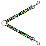 Dog Leash Splitter - CASH MONEY w/$$$ Black/White/Yellow/Green Dog Leash Splitters Buckle-Down   