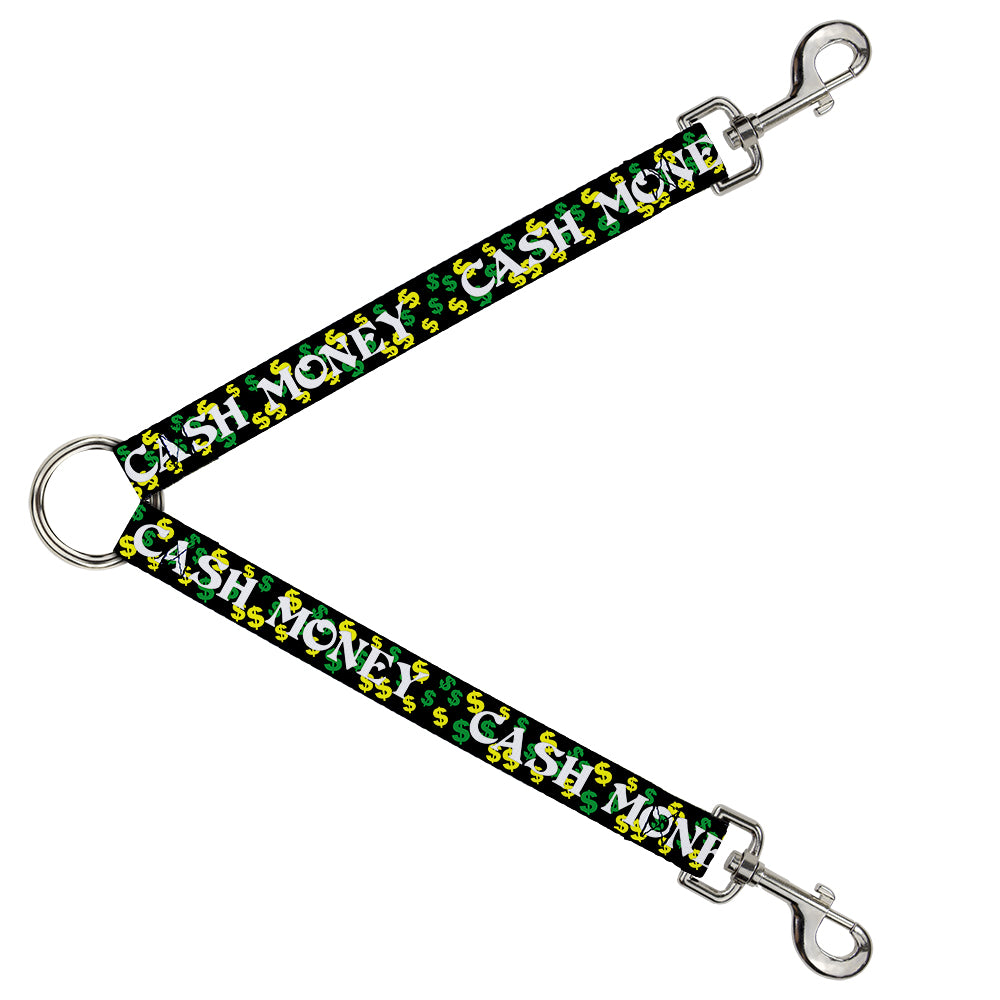 Dog Leash Splitter - CASH MONEY w/$$$ Black/White/Yellow/Green Dog Leash Splitters Buckle-Down   