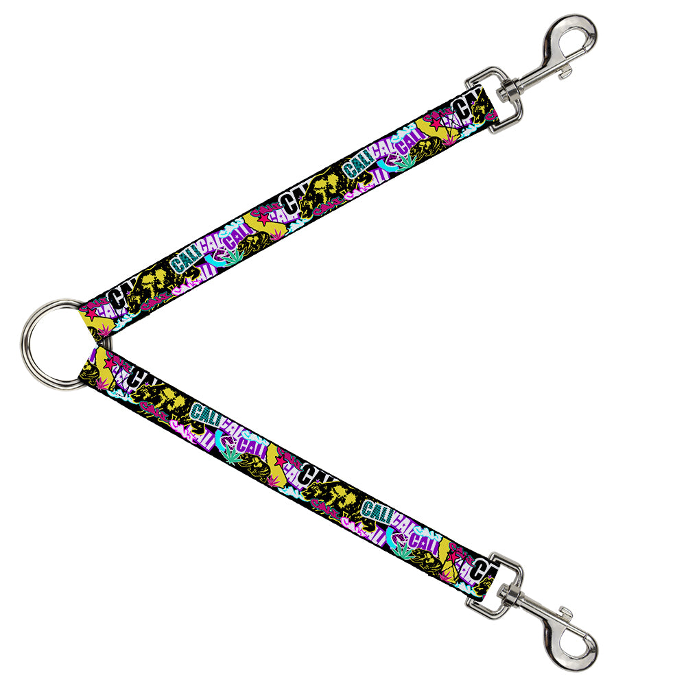 Dog Leash Splitter - Cali Bear/CALI Graffiti/Pot Leaves Black/Multi Color Dog Leash Splitters Buckle-Down   