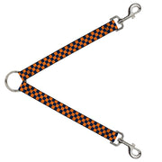 Dog Leash Splitter - Checker Orange/Dark Blue Dog Leash Splitters Buckle-Down   