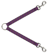 Dog Leash Splitter - Checker Purple/Gold Dog Leash Splitters Buckle-Down   