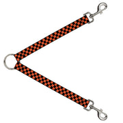 Dog Leash Splitter - Checker Black/Orange Dog Leash Splitters Buckle-Down   