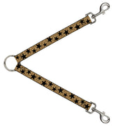 Dog Leash Splitter - Cheetah/Stars Tan/Black Dog Leash Splitters Buckle-Down   