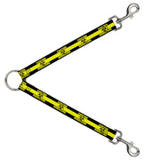 Dog Leash Splitter - CAUTION BIOHAZARD Black/Yellow Dog Leash Splitters Buckle-Down   
