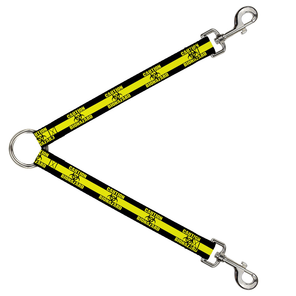 Dog Leash Splitter - CAUTION BIOHAZARD Black/Yellow Dog Leash Splitters Buckle-Down   