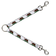 Dog Leash Splitter - Cali Bear White Dog Leash Splitters Buckle-Down   