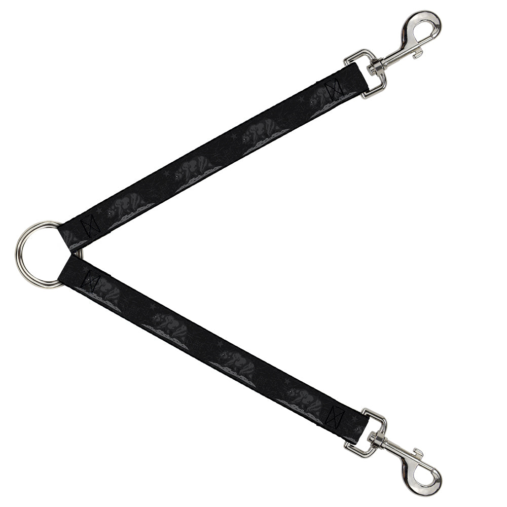 Dog Leash Splitter - Cali Bear Black/Grays Dog Leash Splitters Buckle-Down   
