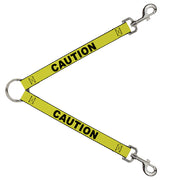 Dog Leash Splitter - CAUTION Yellow/Black Dog Leash Splitters Buckle-Down   