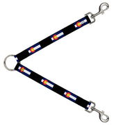 Dog Leash Splitter - Colorado Flags3/Black Dog Leash Splitters Buckle-Down   