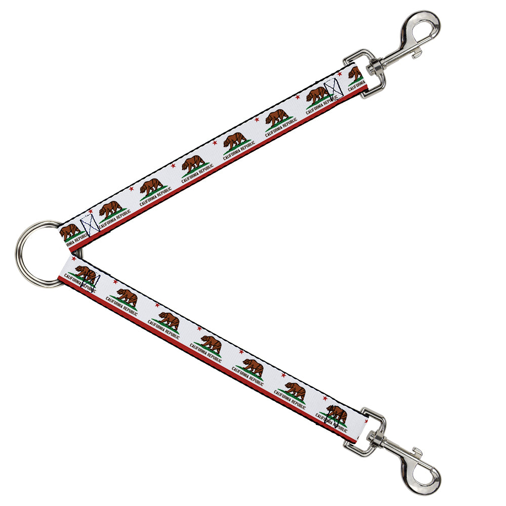 Dog Leash Splitter - California State Flag White Dog Leash Splitters Buckle-Down   