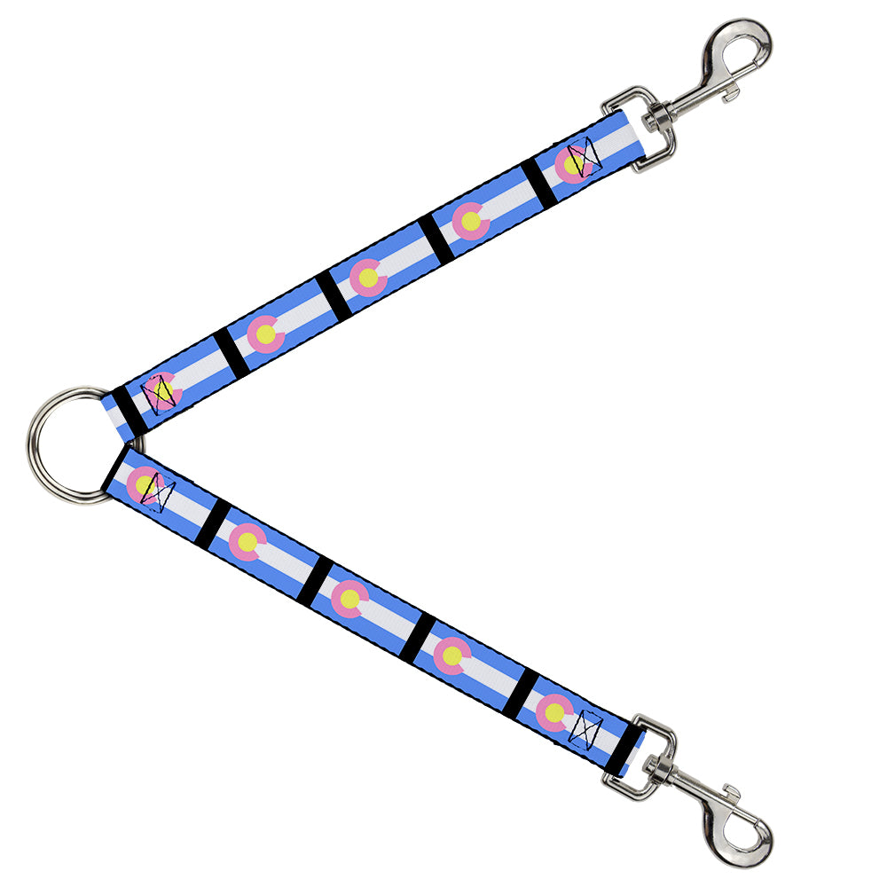 Dog Leash Splitter - Colorado Flags Pastel Dog Leash Splitters Buckle-Down   