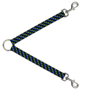 Dog Leash Splitter - Checker Trio Green/Black/Blue Dog Leash Splitters Buckle-Down   