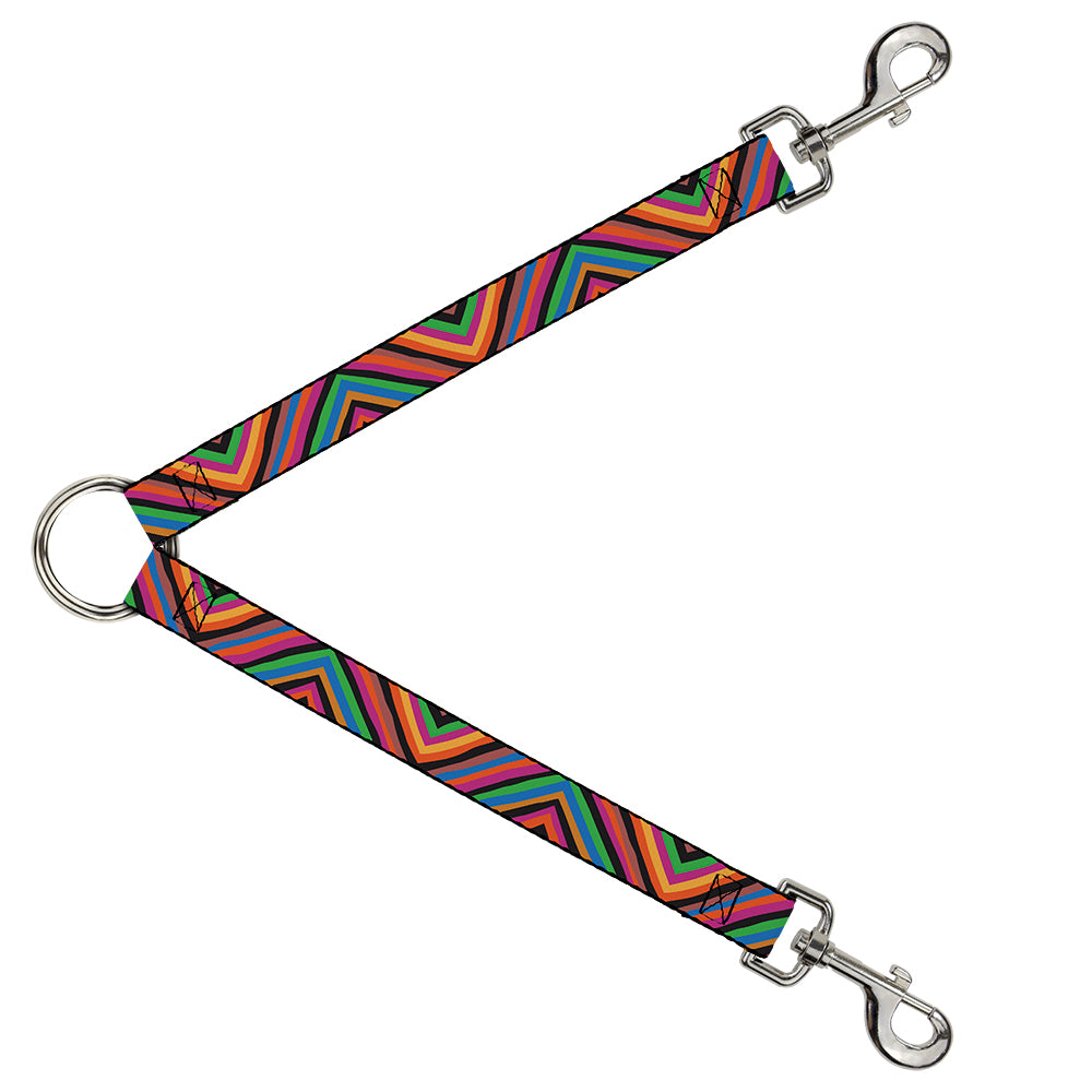 Dog Leash Splitter - Diamond Freehand Multi Color Dog Leash Splitters Buckle-Down   