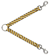 Dog Leash Splitter - Checker White/Gold/Brown Dog Leash Splitters Buckle-Down   