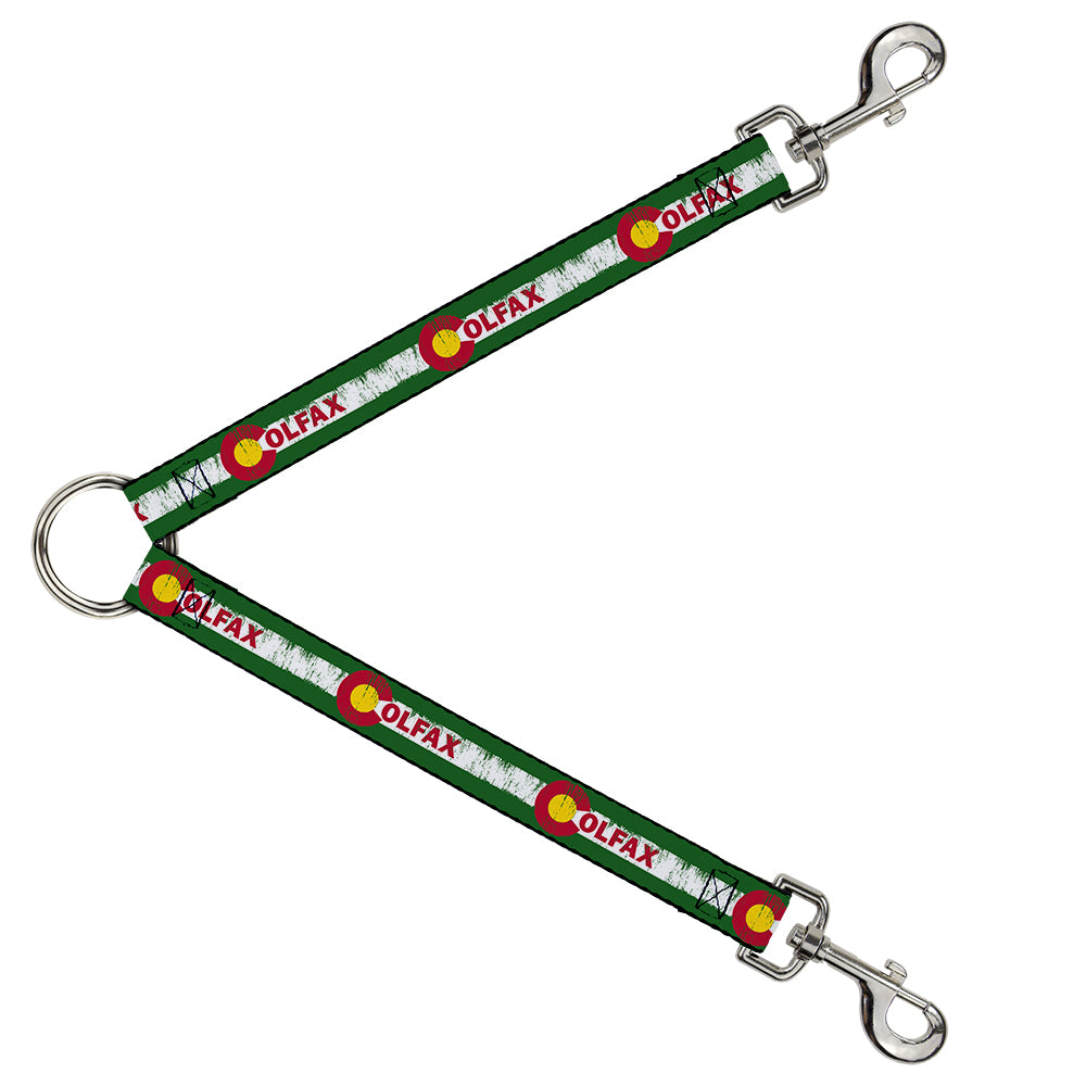 Dog Leash Splitter - COLFAX Green Stripe Weathered Dog Leash Splitters Buckle-Down   