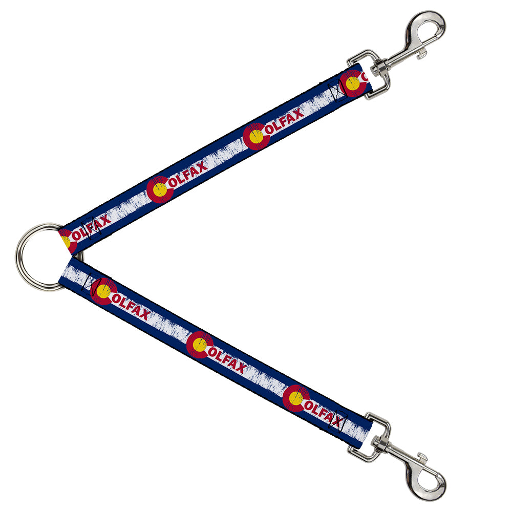 Dog Leash Splitter - COLFAX Colorado Flag Weathered Dog Leash Splitters Buckle-Down   