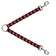 Dog Leash Splitter - Chevron Red/Black/Gray Dog Leash Splitters Buckle-Down   