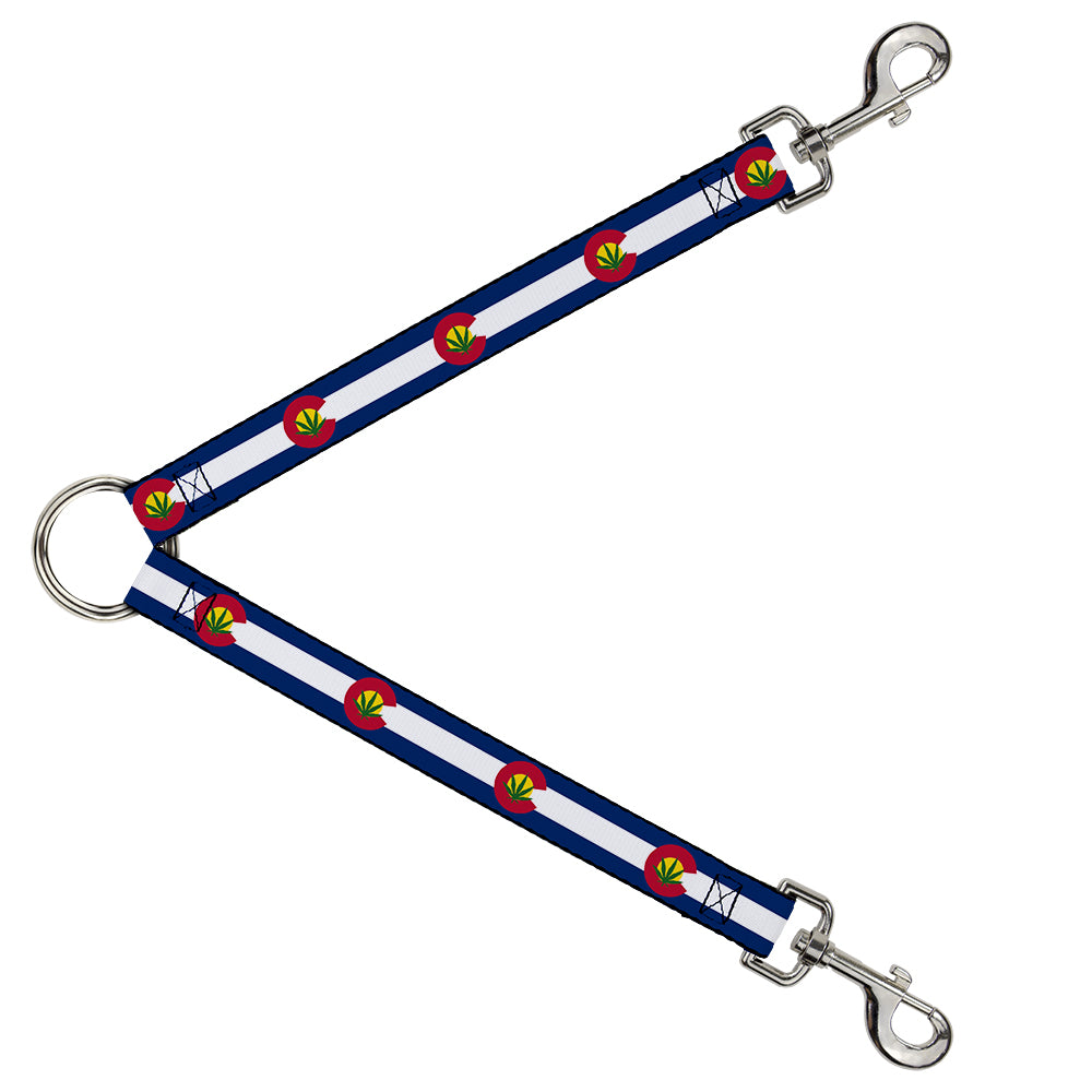 Dog Leash Splitter - Colorado Flag/Marijuana Leaf Dog Leash Splitters Buckle-Down   