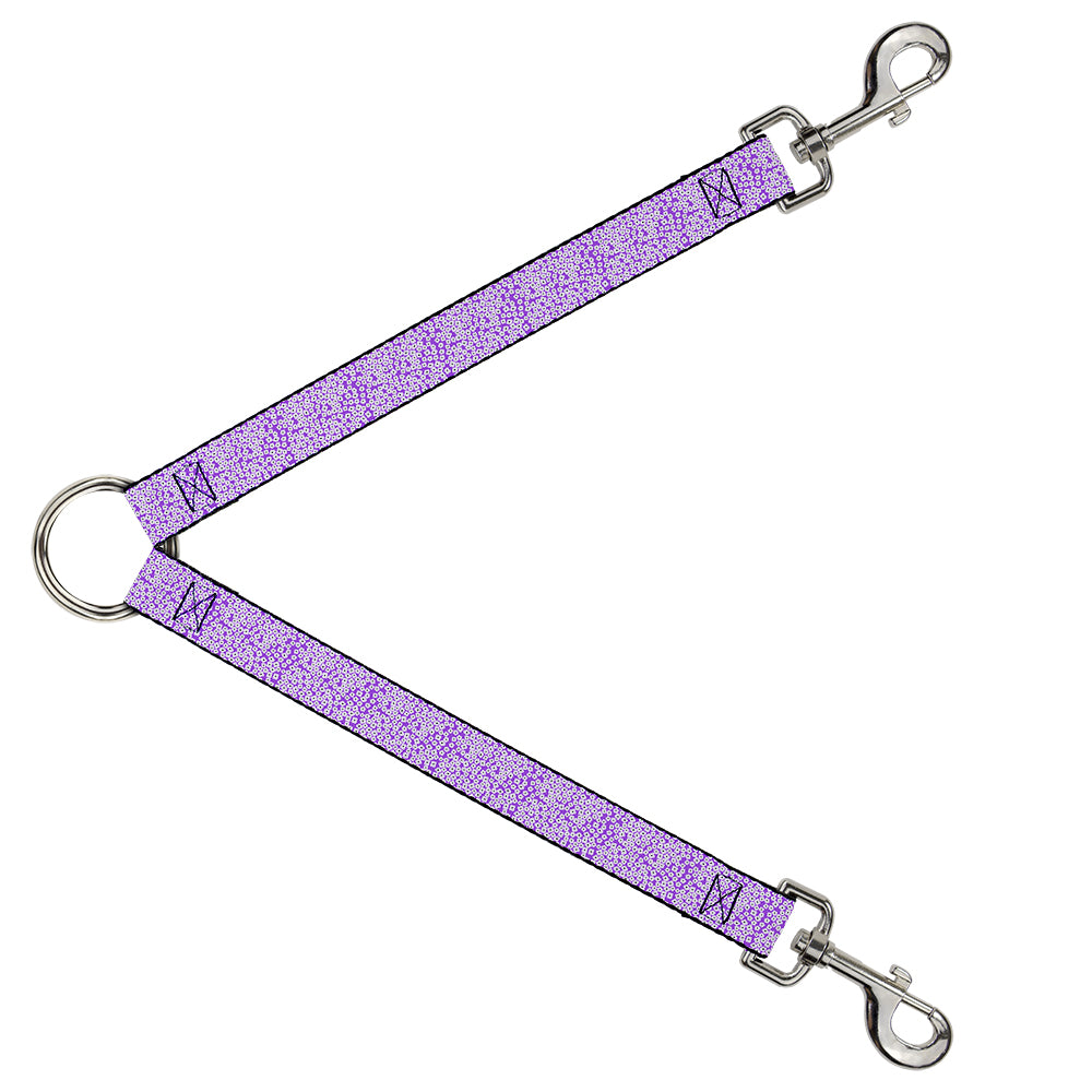 Dog Leash Splitter - Ditsy Floral Lavender/White/Black Dog Leash Splitters Buckle-Down   