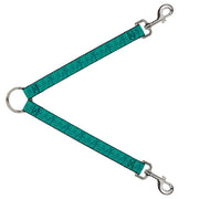Dog Leash Splitter - Ditsy Floral Teal/Light Teal/Teal Dog Leash Splitters Buckle-Down   