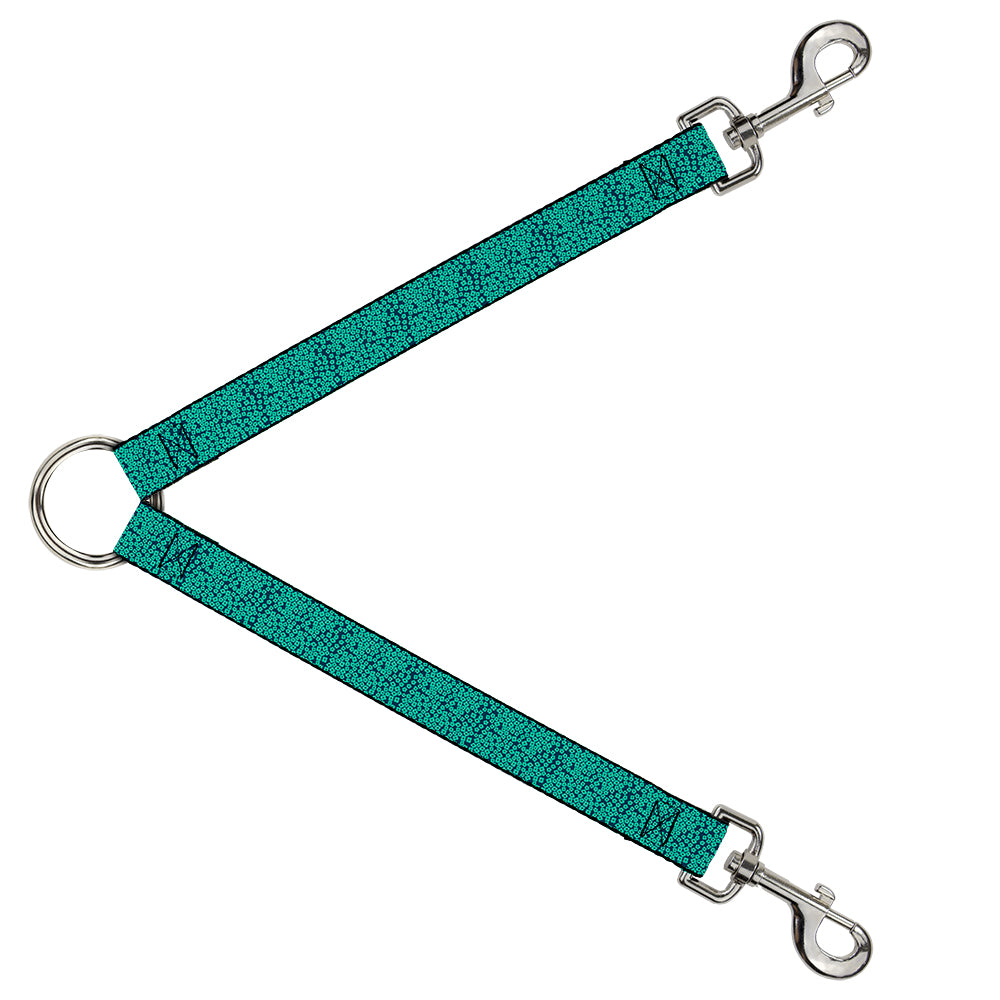 Dog Leash Splitter - Ditsy Floral Teal/Light Teal/Teal Dog Leash Splitters Buckle-Down   