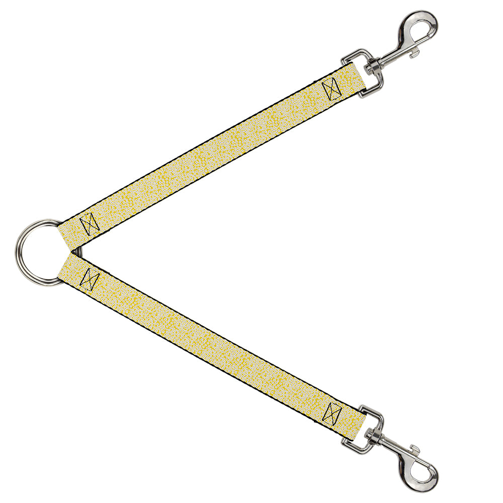 Dog Leash Splitter - Ditsy Floral Yellow/White/Brown Dog Leash Splitters Buckle-Down   