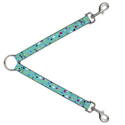 Dog Leash Splitter - Dots Seafoam Green/Multi Pastel Dog Leash Splitters Buckle-Down   