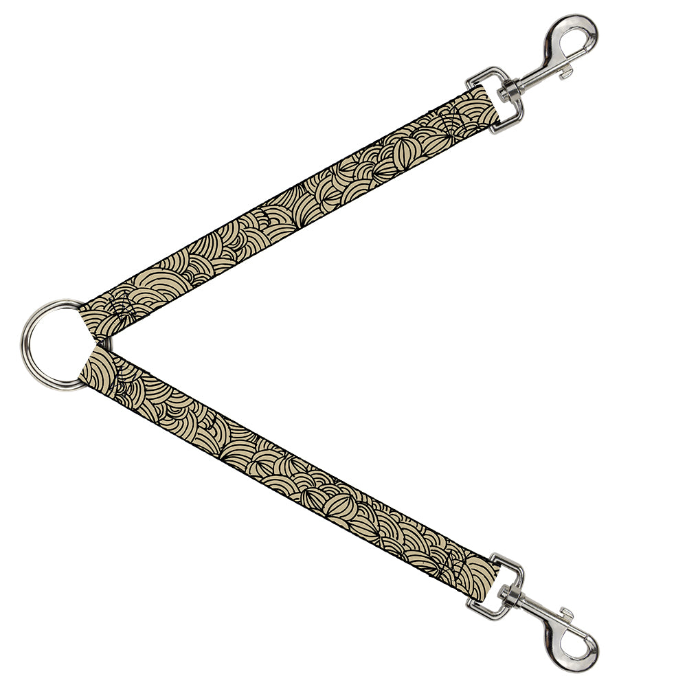 Dog Leash Splitter - Doodle1 Cream/Black Dog Leash Splitters Buckle-Down   