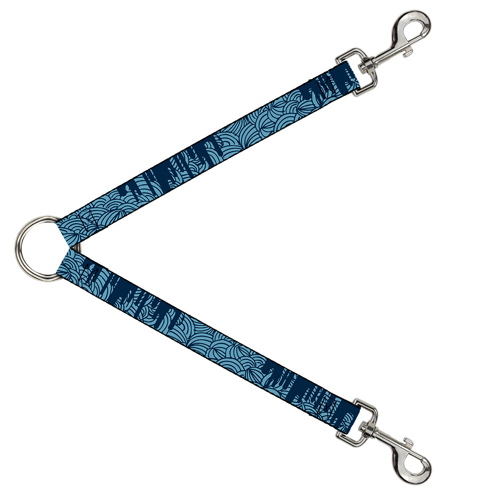 Dog Leash Splitter - Doodle1/Paint Drips Blues Dog Leash Splitters Buckle-Down   