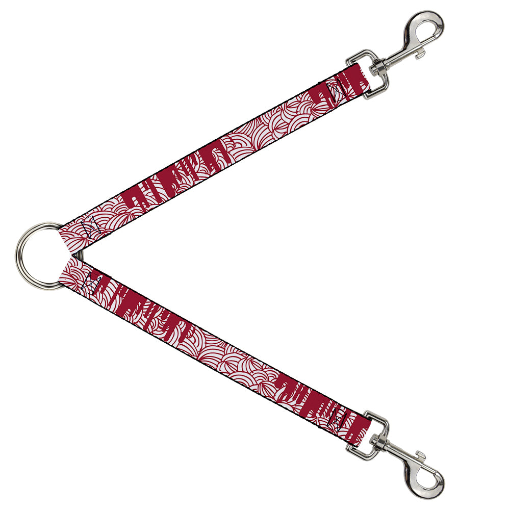 Dog Leash Splitter - Doodle1/Paint Drips White/Red Dog Leash Splitters Buckle-Down   