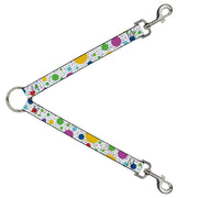 Dog Leash Splitter - Dots/Grid3 White/Gray/Multi Color Dog Leash Splitters Buckle-Down   