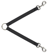 Dog Leash Splitter - Diamonds Diagonal2 Lines Black/White Dog Leash Splitters Buckle-Down   