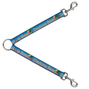 Dog Leash Splitter - DAYTONA BEACH Script/Sun/Palm Trees Blue Fade/Yellow/Oranges/Green Dog Leash Splitters Buckle-Down   